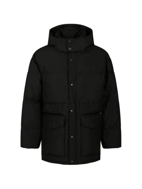 Prada hooded quilted coat