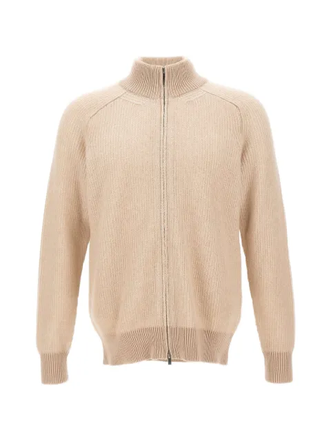 Filippo De Laurentiis ribbed-knit full-zip cardigan
