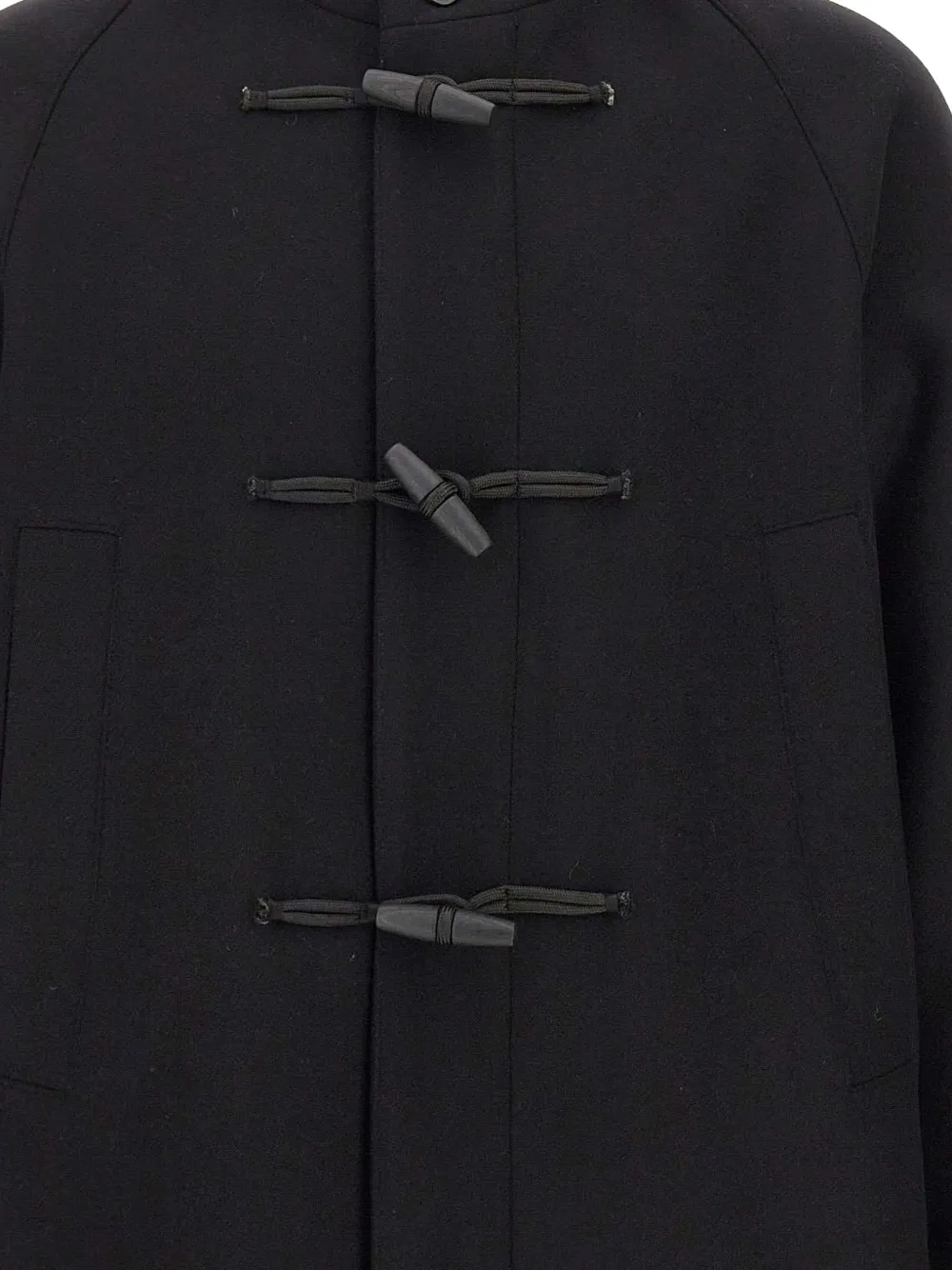 Tagliatore toggle-fastening hooded coat Zwart