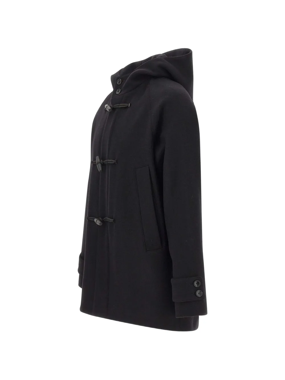 Tagliatore toggle-fastening hooded coat Zwart