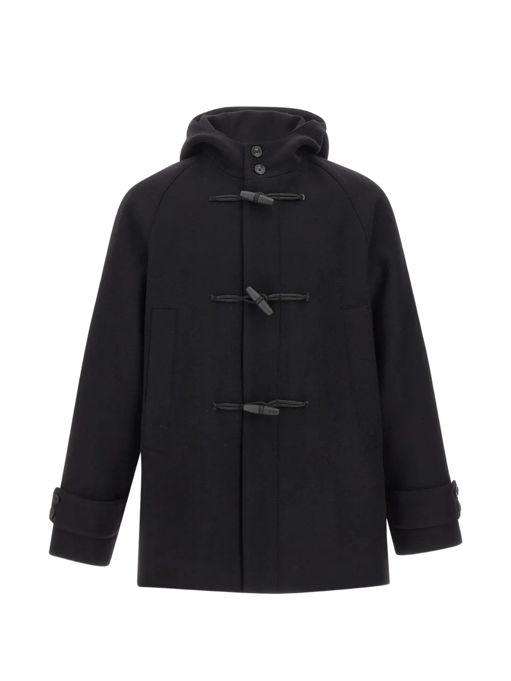 Tagliatore toggle-fastening hooded coat Zwart