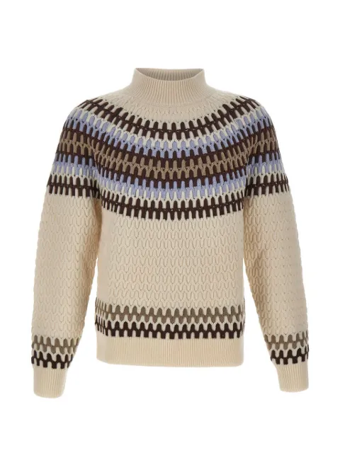 BOSS Fair-Isle patterned sweater in virgin-wool