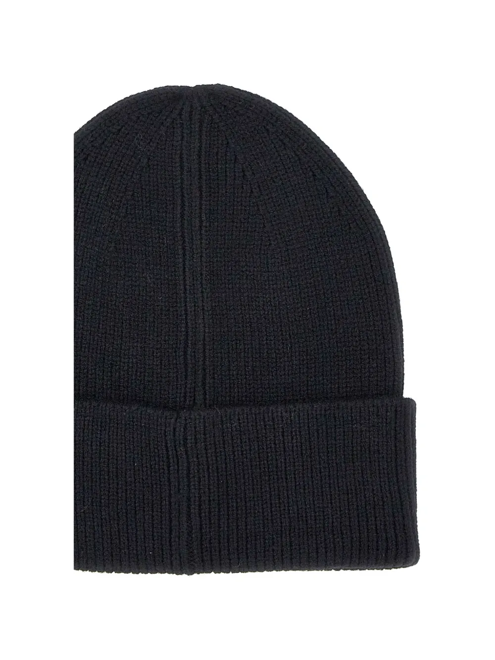 LIU JO rhinestone-logo ribbed-knit beanie hat Zwart