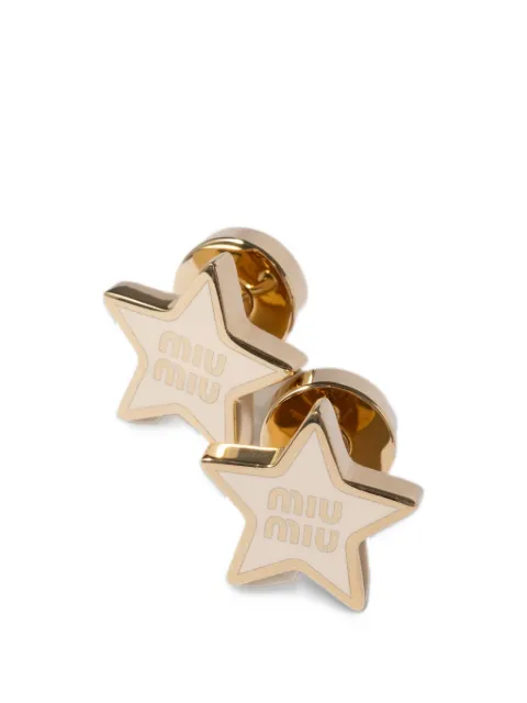 Miu Miu enameled metal earrings