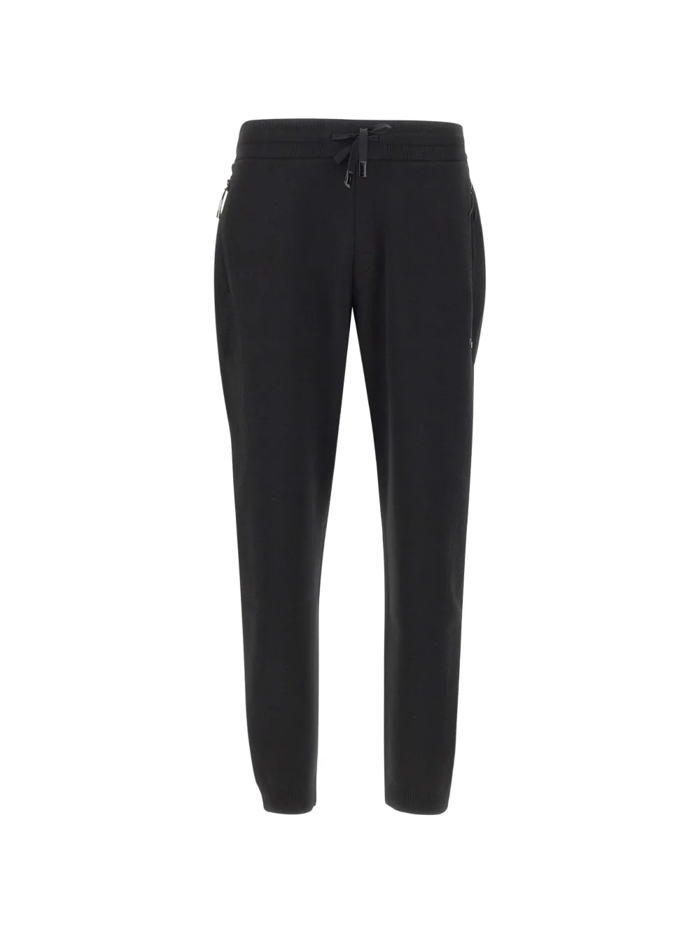 BOSS micro-textured drawstring trousers - Nero