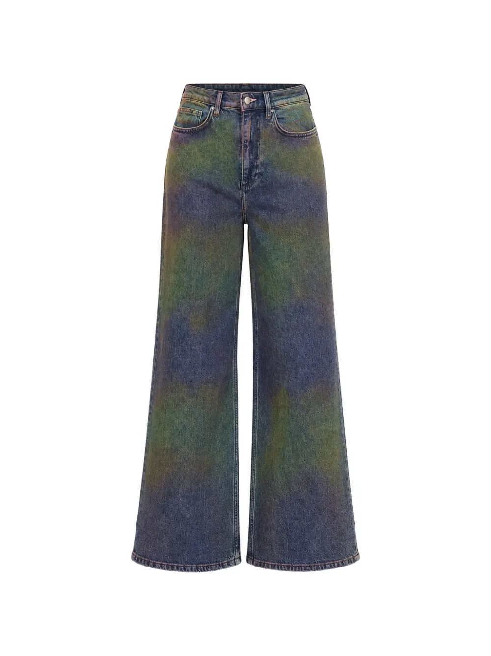 Sanderlak Sanderlak paint-effect wide-leg jeans - Blu