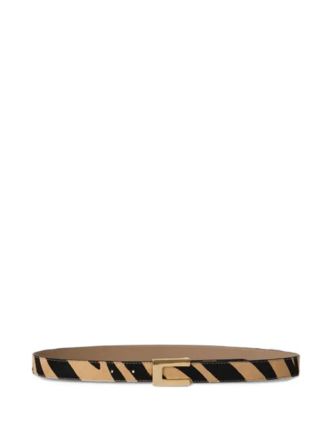 B-Low The Belt Nate zebra-print calf hair belt