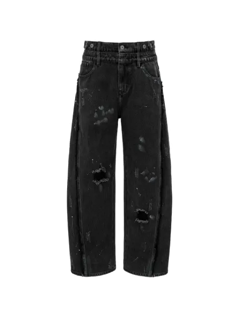 Feng Chen Wang distressed paint-splatter jeans