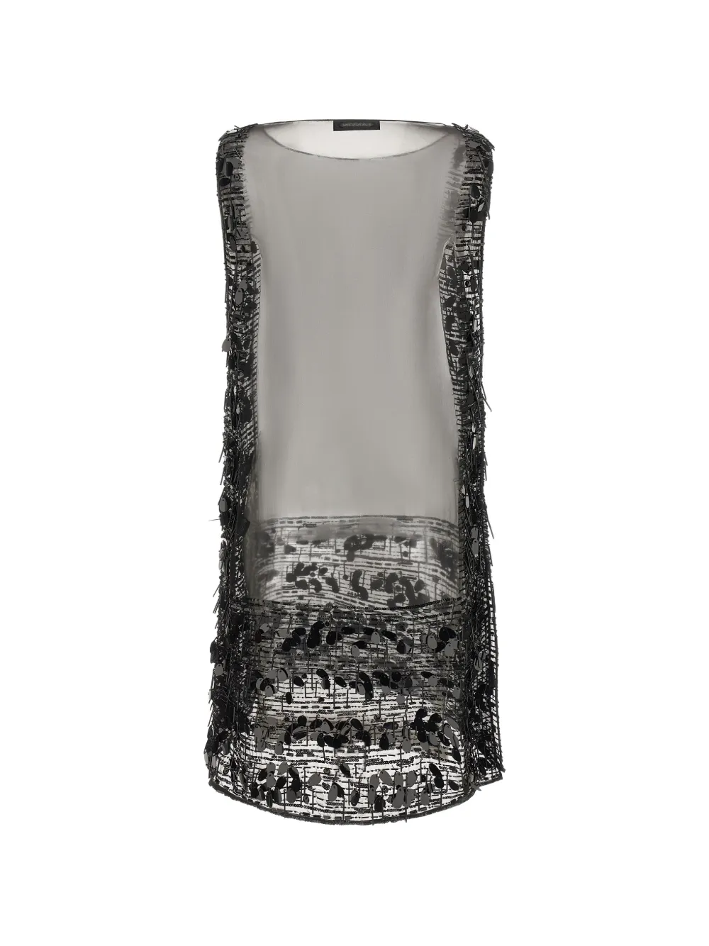 Lanvin sequin-embellished embroidered mini dress Grijs