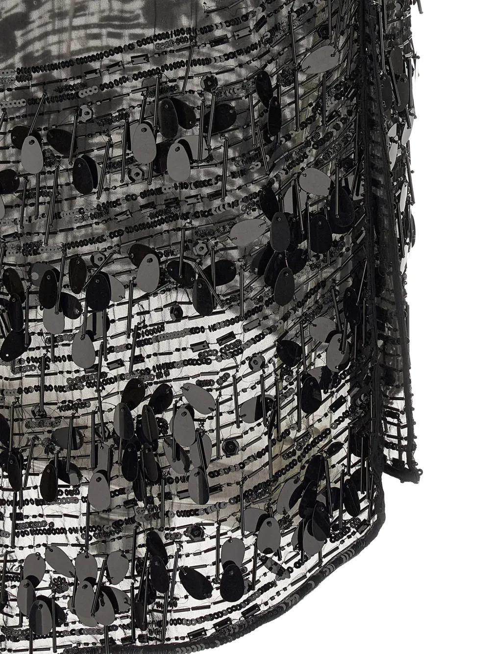 Lanvin sequin-embellished embroidered mini dress Grijs