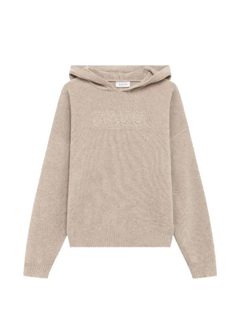 AMISH embossed logo chenille hoodie