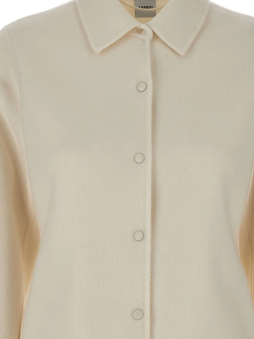 ASPESI wool beaver-effect shirt Beige