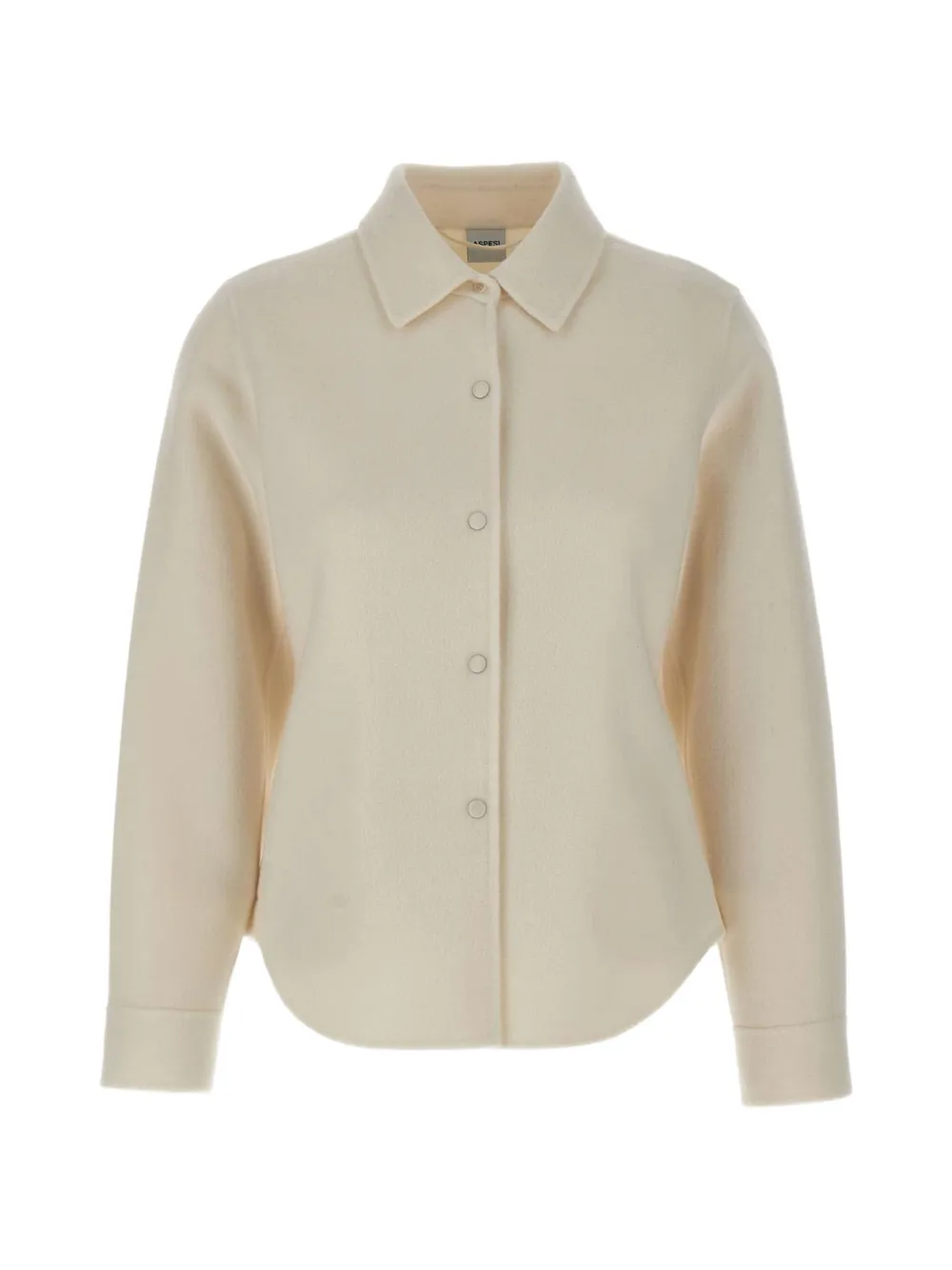 ASPESI wool beaver-effect shirt Beige