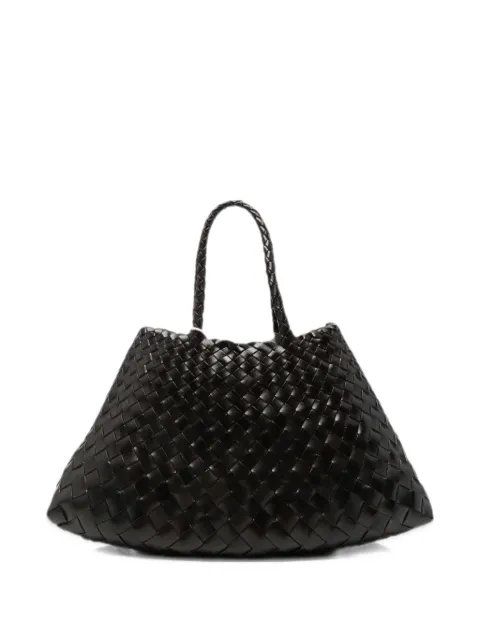 DRAGON DIFFUSION Santa Croce small dark brown tote bag