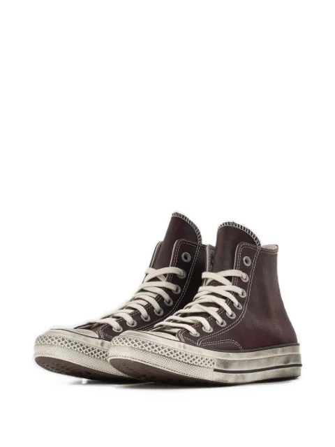 Converse Chuck 70 burnished-leather sneakers