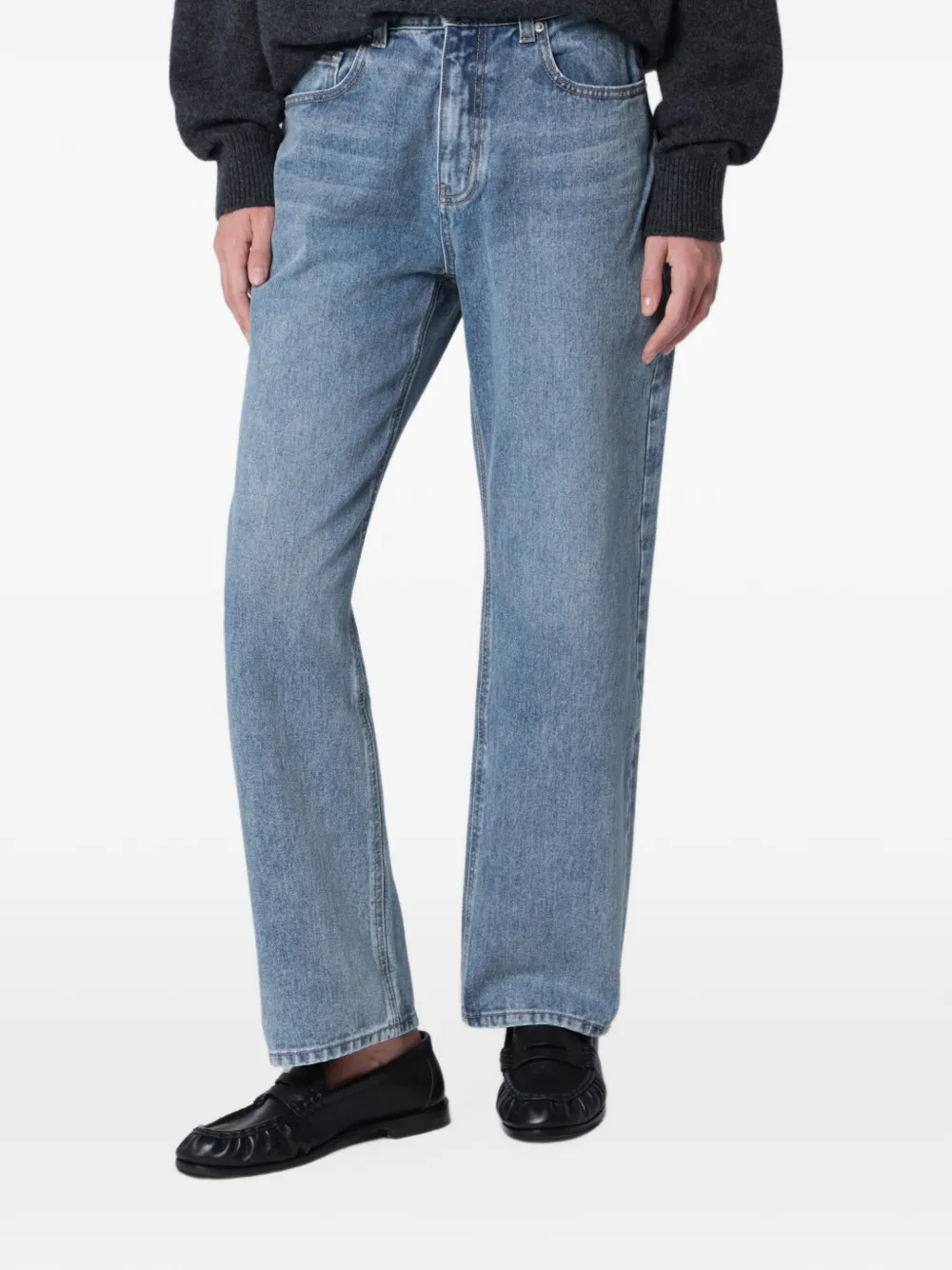 DUNST faded straight-leg jeans - Blu