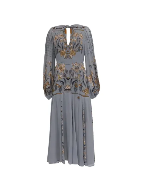 FARM Rio Stained Glass pleated maxi dress