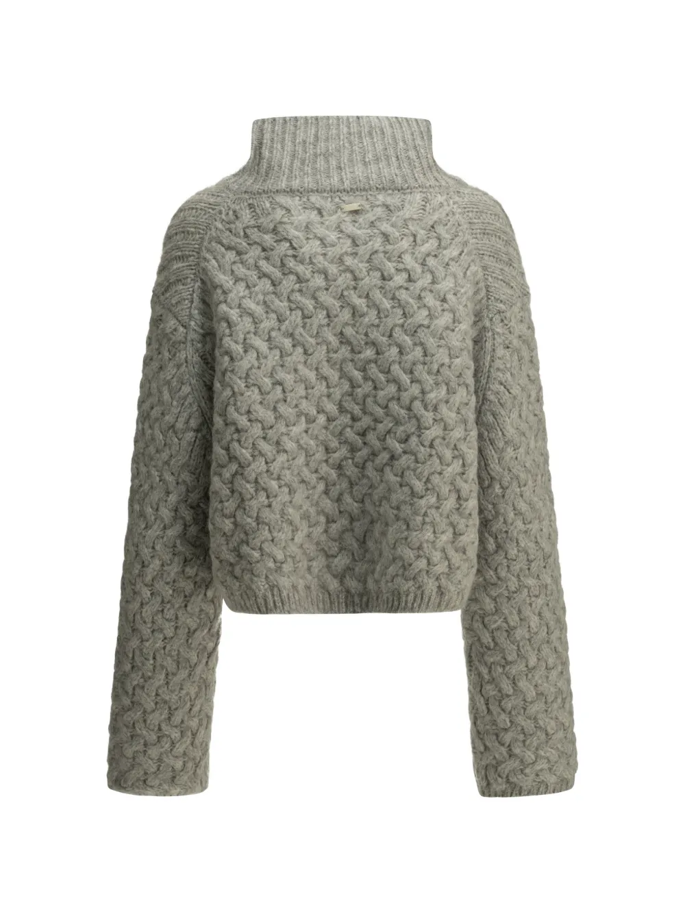 Fedeli Cruz Lima basket-weave raglan-sleeve sweater Grijs