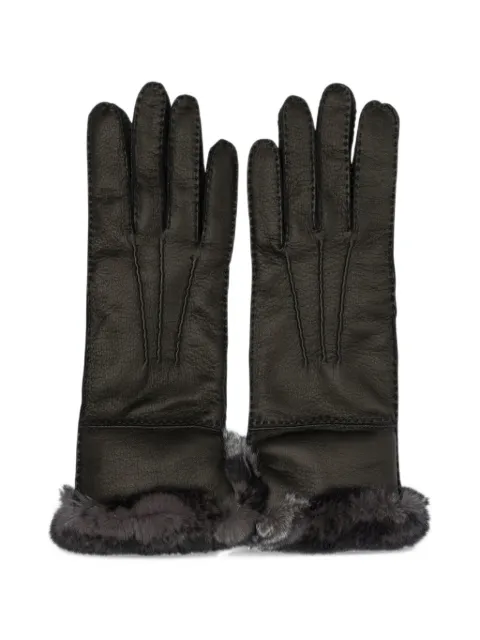 Restelli fur-trimmed leather gloves