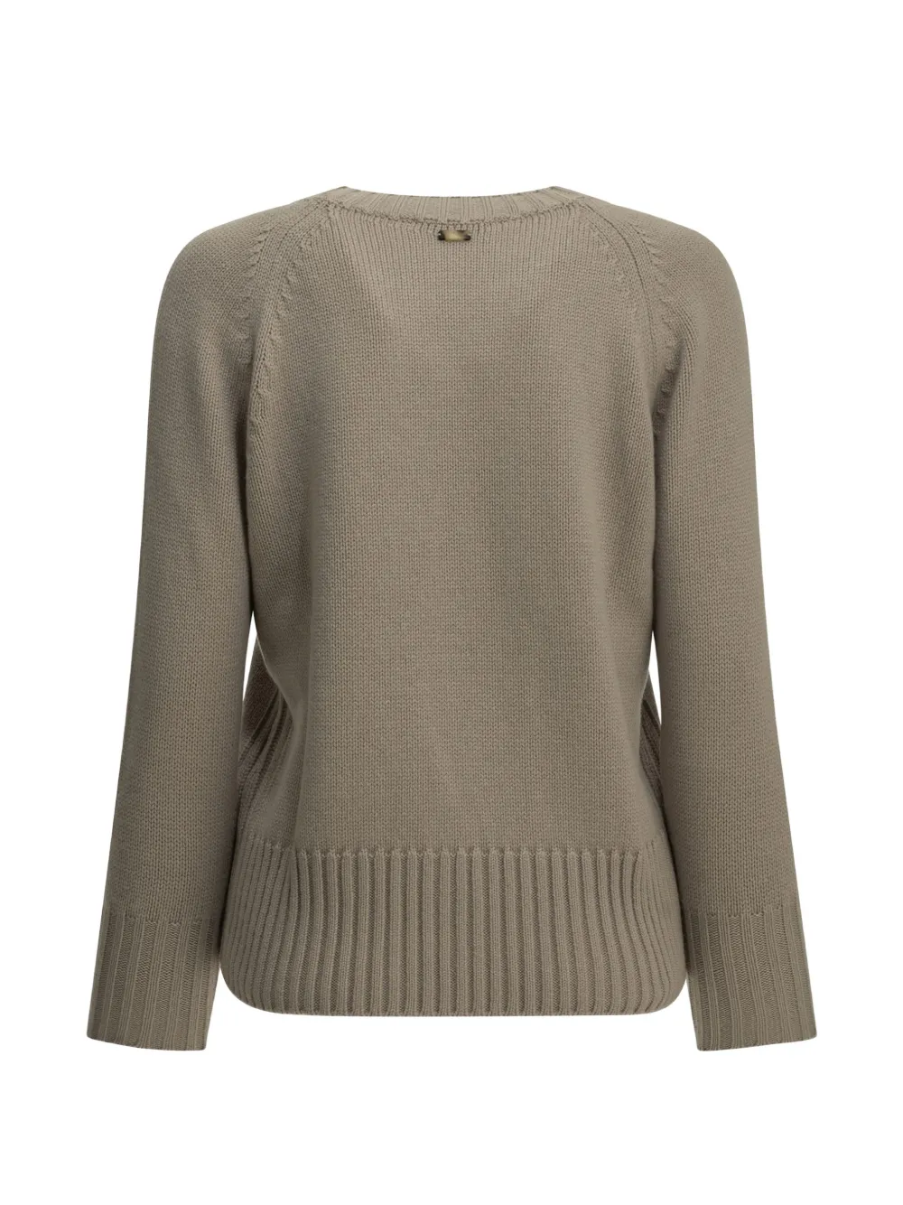 Fedeli Argentina Edera raglan-sleeve ribbed-trim sweater Beige