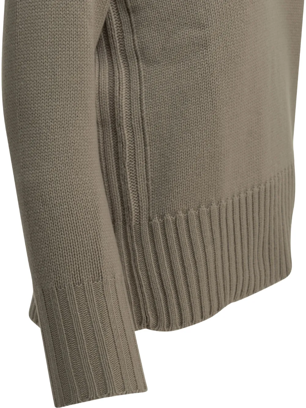 Fedeli Argentina Edera raglan-sleeve ribbed-trim sweater Beige