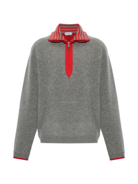 Versace wool-blend knit half-zip sweater