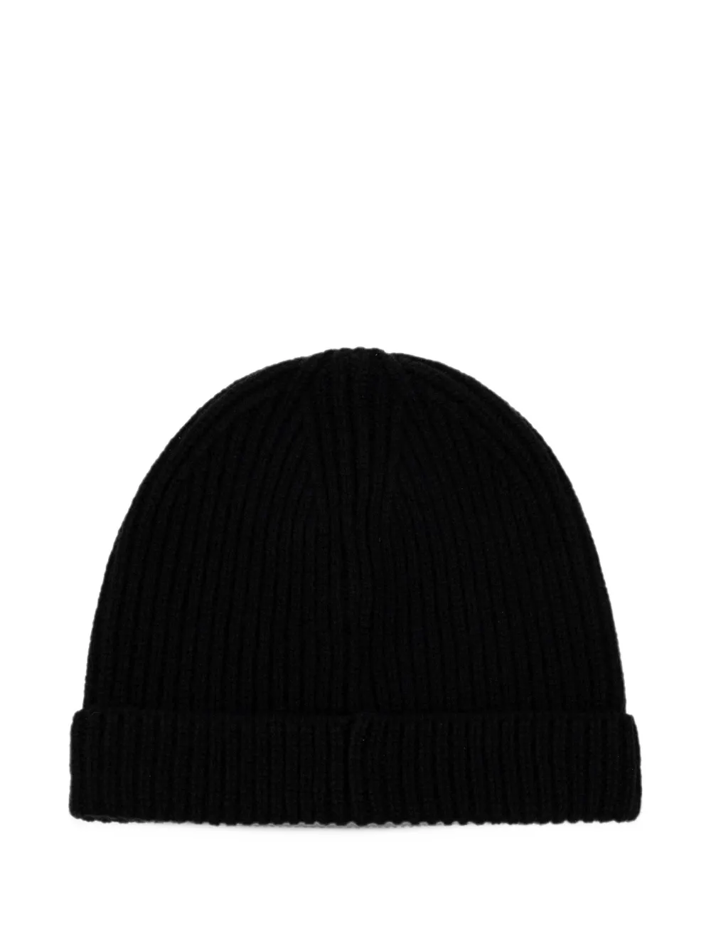 Versace embroidered cashmere ribbed knit beanie Zwart