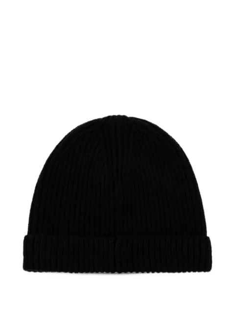 Versace embroidered cashmere ribbed knit beanie