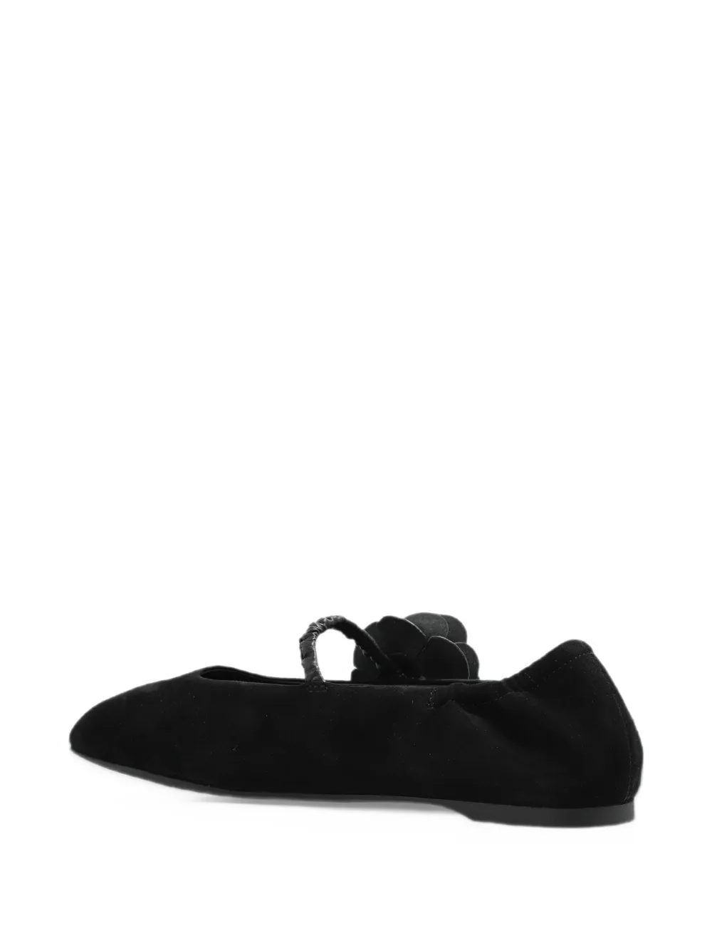 Kate Spade Perfect Match floral-appliqué suede ballet flats - Nero