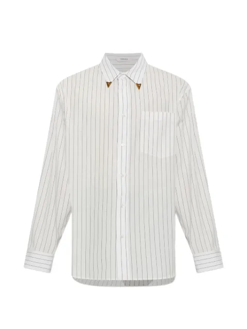 Versace striped metal-detail shirt