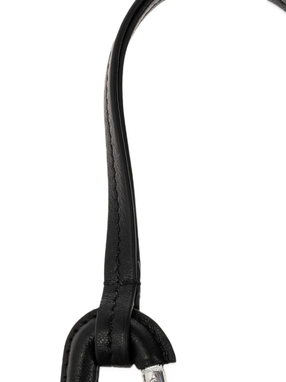 Maison Margiela leather-wrapped carabiner keyring Zwart