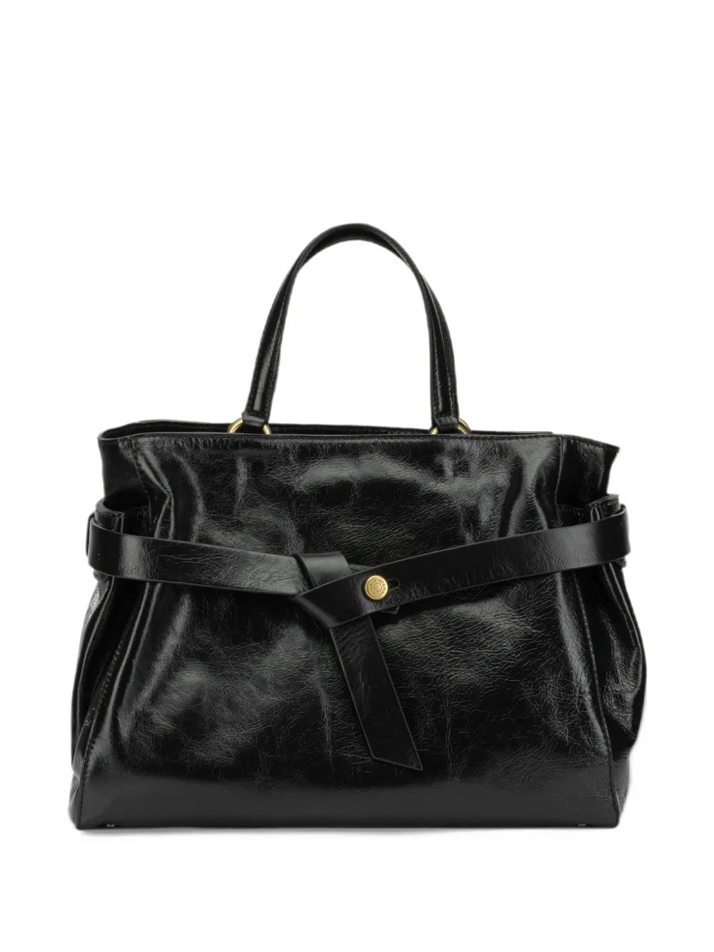 GIANNI CHIARINI Miranda belted leather tote bag - Nero