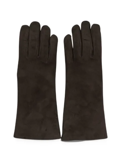 Restelli suede-finish leather gloves