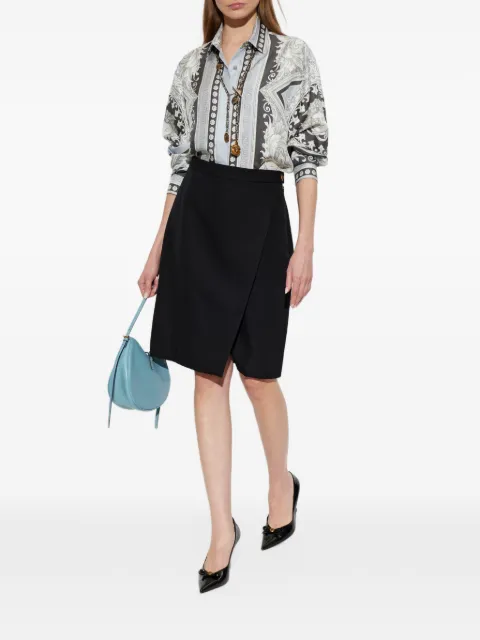 Versace grain-de-poudre wool midi skirt
