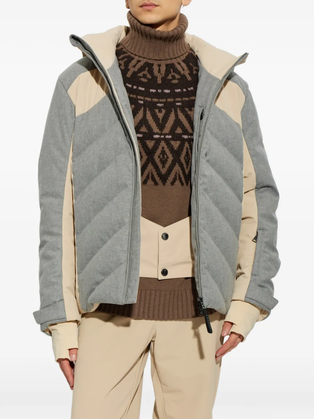 BOGNER Flann hooded down ski jacket Grijs