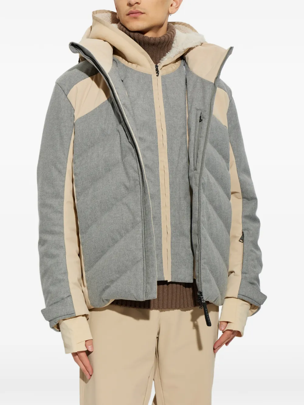 BOGNER Flann hooded down ski jacket Grijs