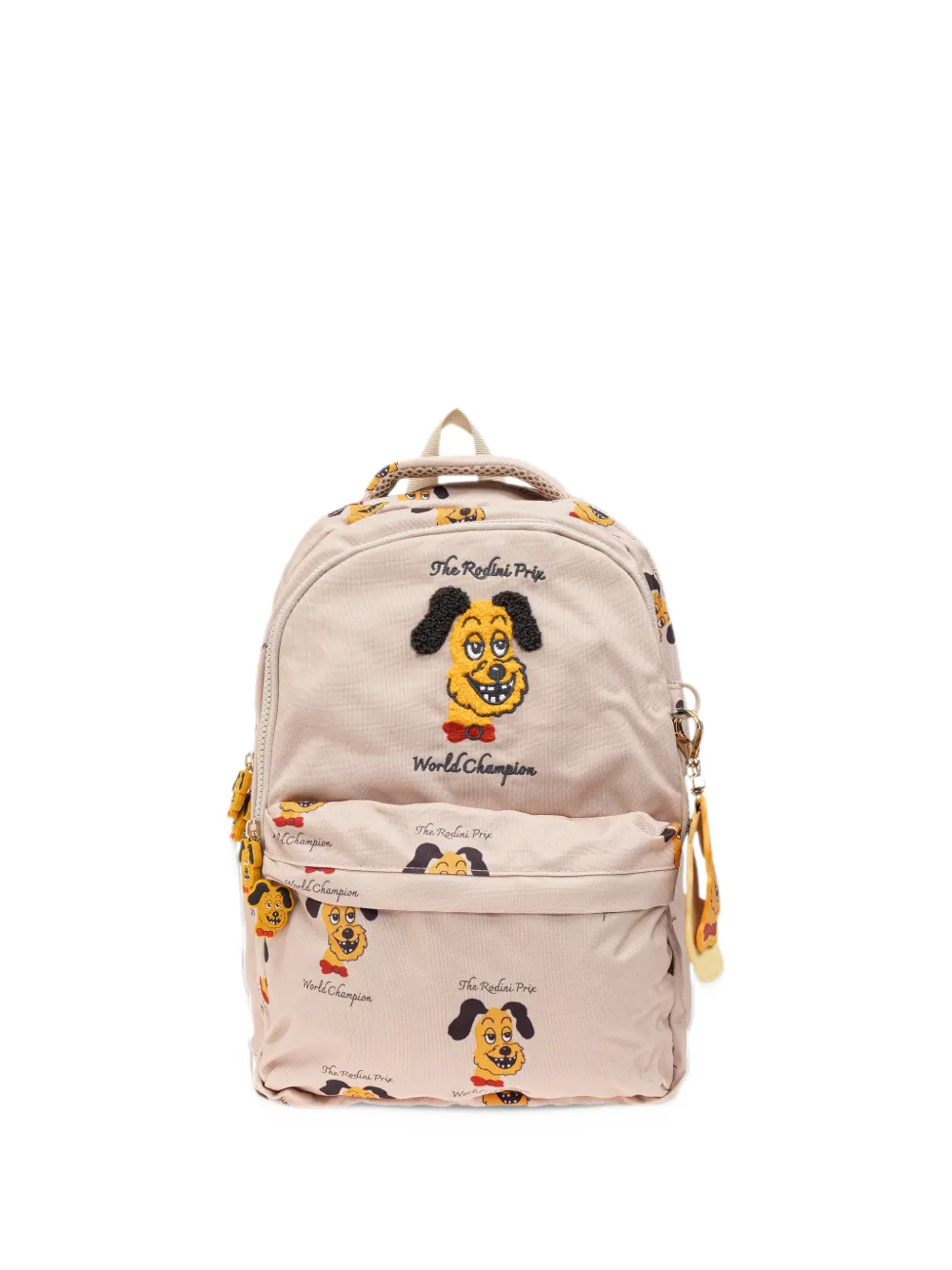 Mini Rodini Rodini Prix graphic-print charm backpack - Toni neutri