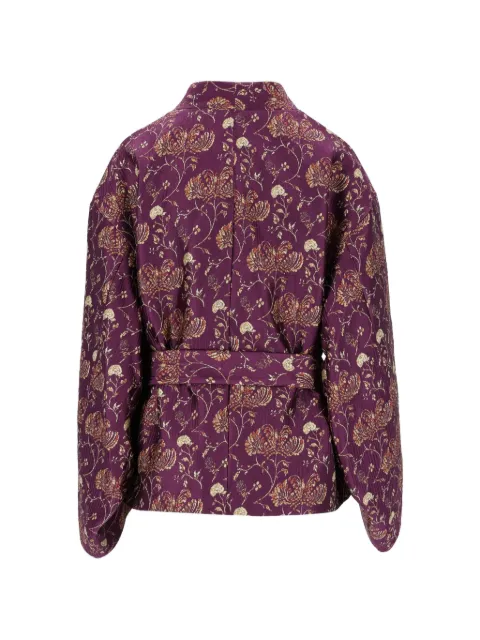 Hui Hui floral-jacquard kimono
