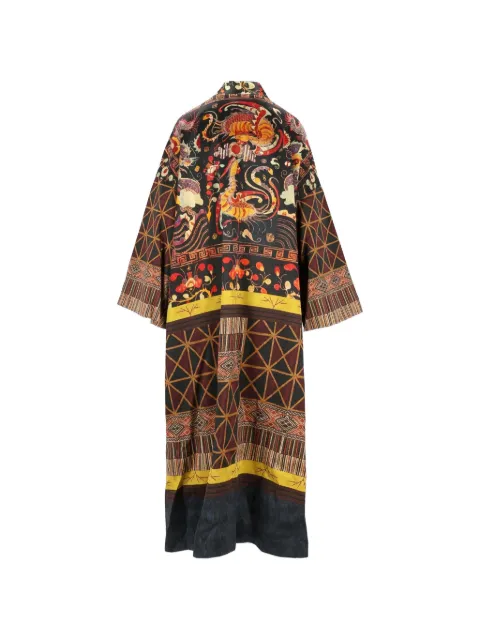 Hui Hui floral-print silk caftan