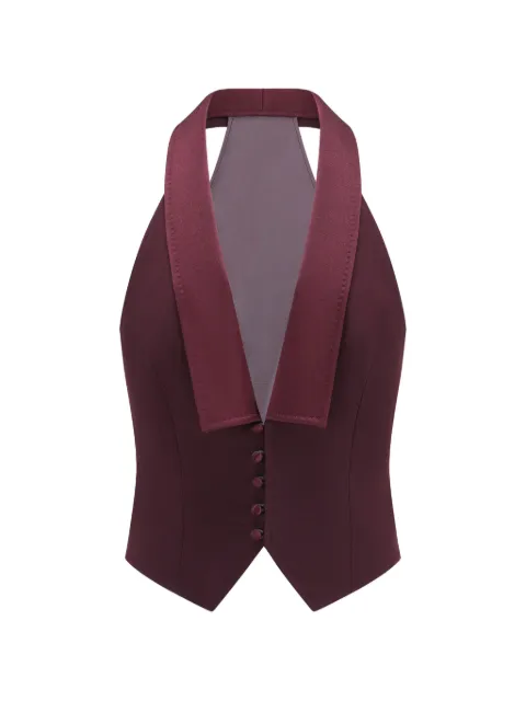 OUDE WAAG halterneck tailored waistcoat