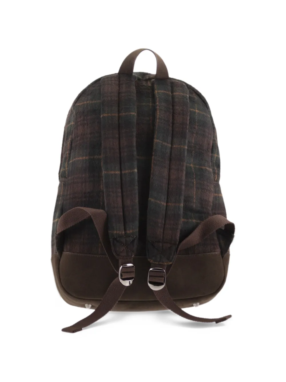 MC2 Saint Barth Cody wool blend backpack with tartan-pattern Groen