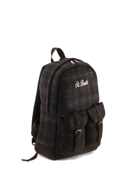 MC2 Saint Barth Cody wool blend backpack with tartan-pattern