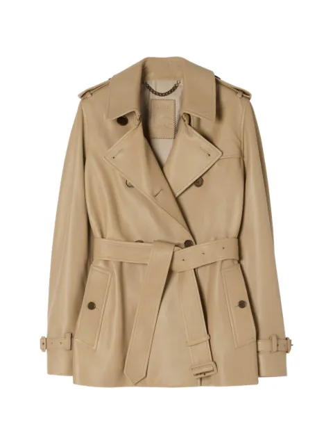 Burberry leather Kensington trench jacket