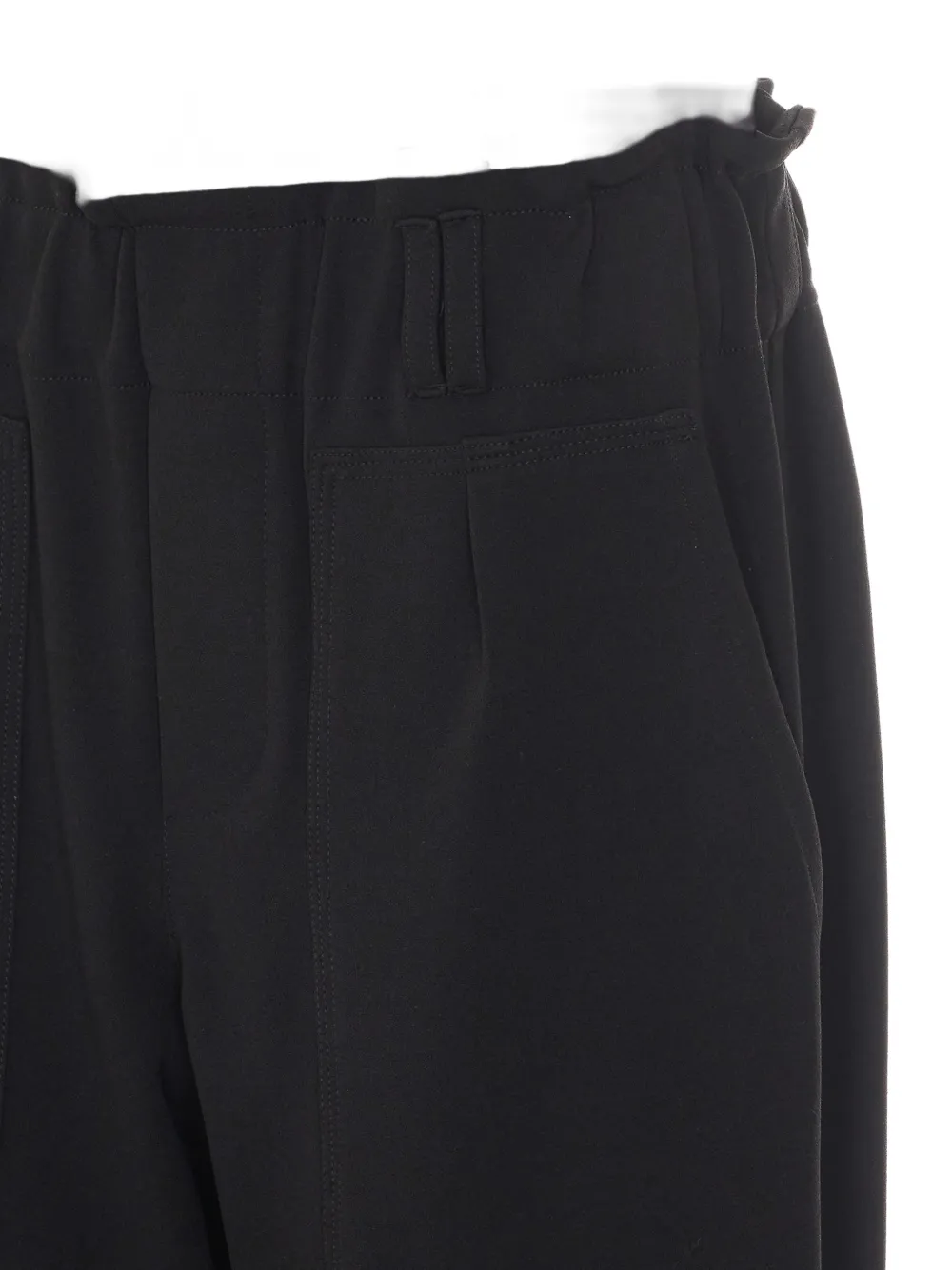 Rue du Bac high-waisted elasticated trousers Zwart