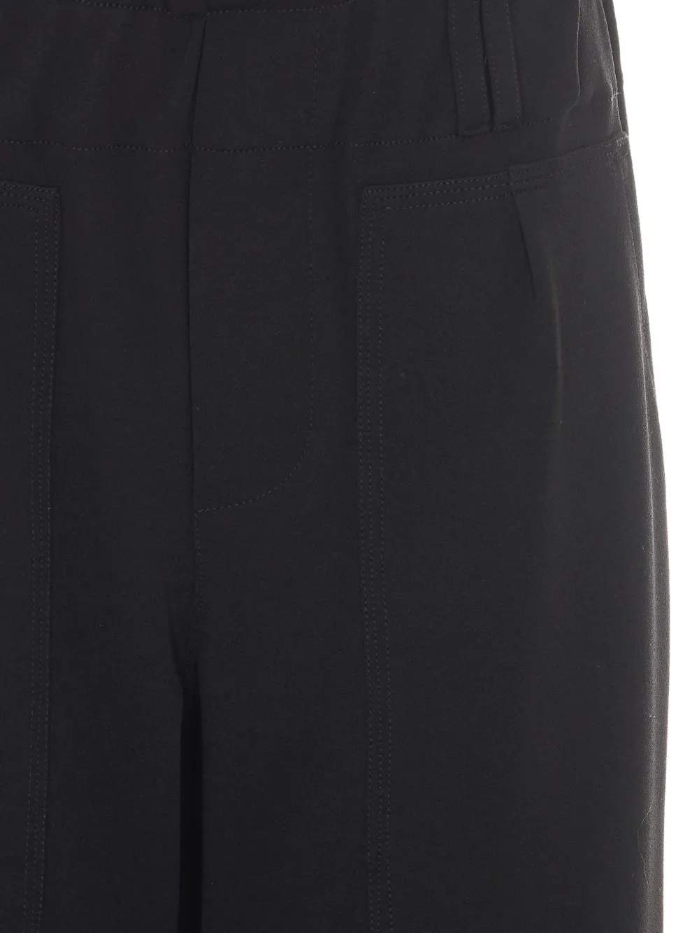 Rue du Bac high-waisted elasticated trousers Zwart