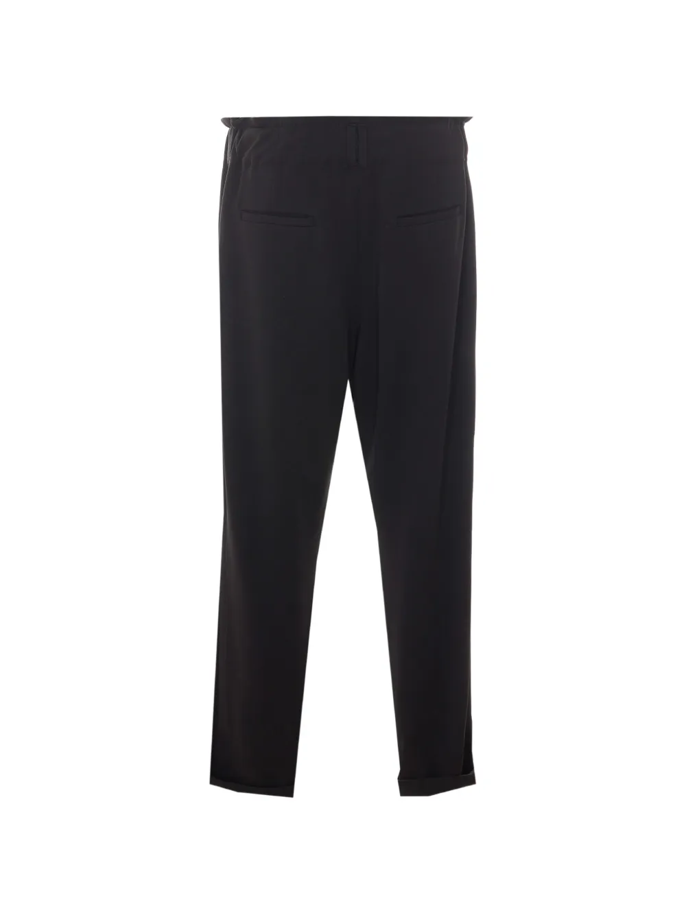 Rue du Bac high-waisted elasticated trousers Zwart