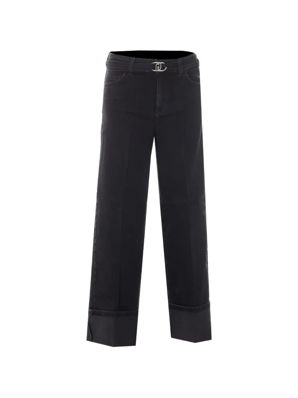 LIU JO logo-belt straight-leg jeans - Nero