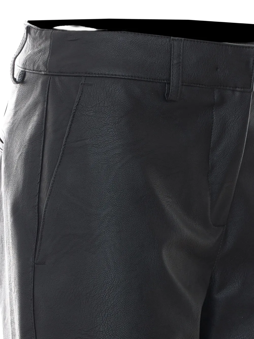 Rue du Bac faux-leather trousers Zwart