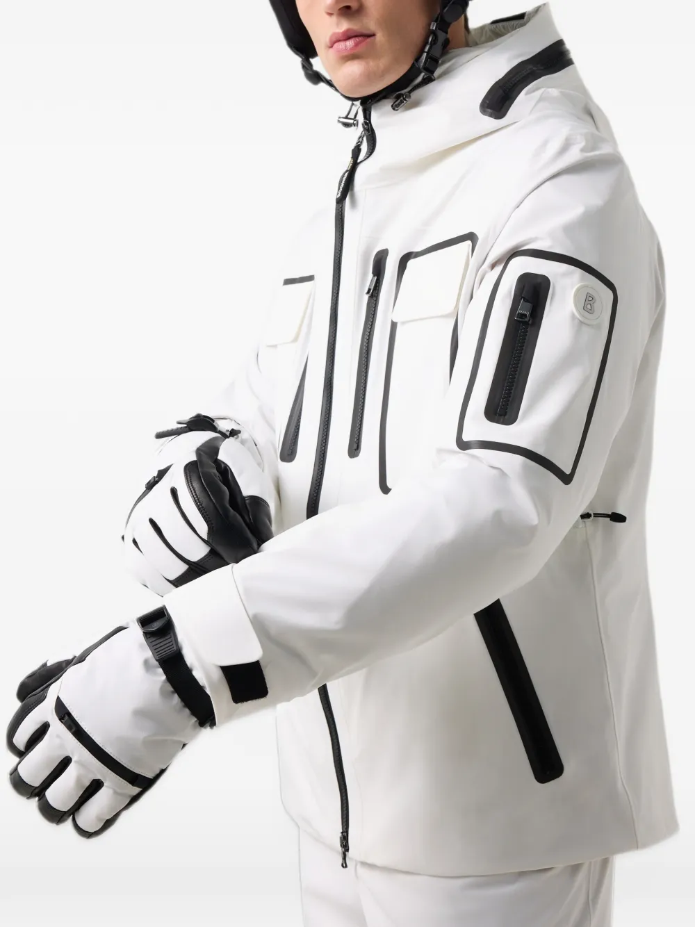 BOGNER Bond contrast-trim ski jacket Wit