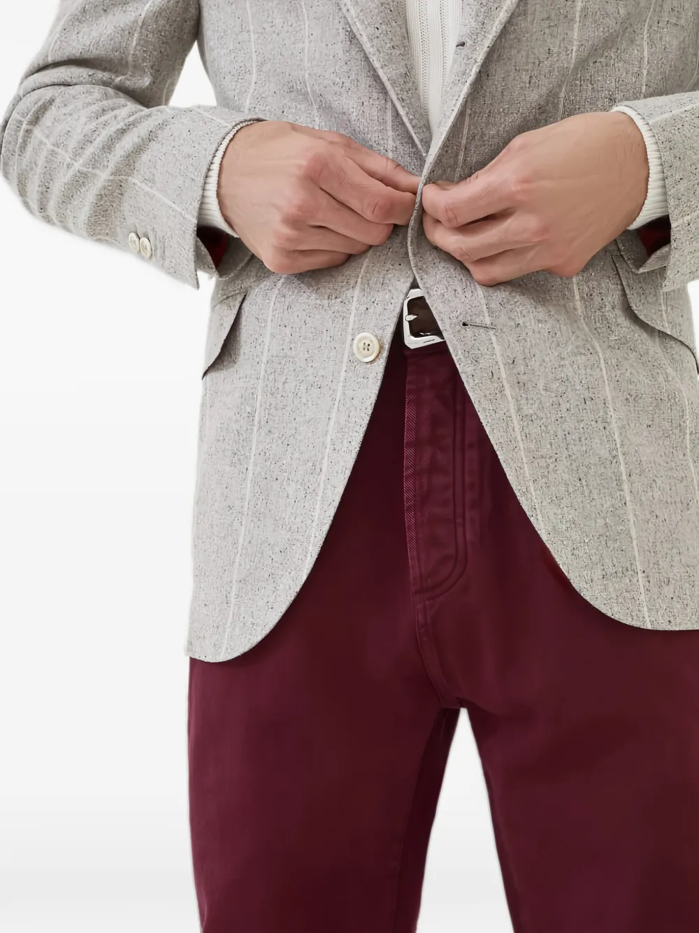 Brunello Cucinelli five-pocket straight-leg trousers Rood